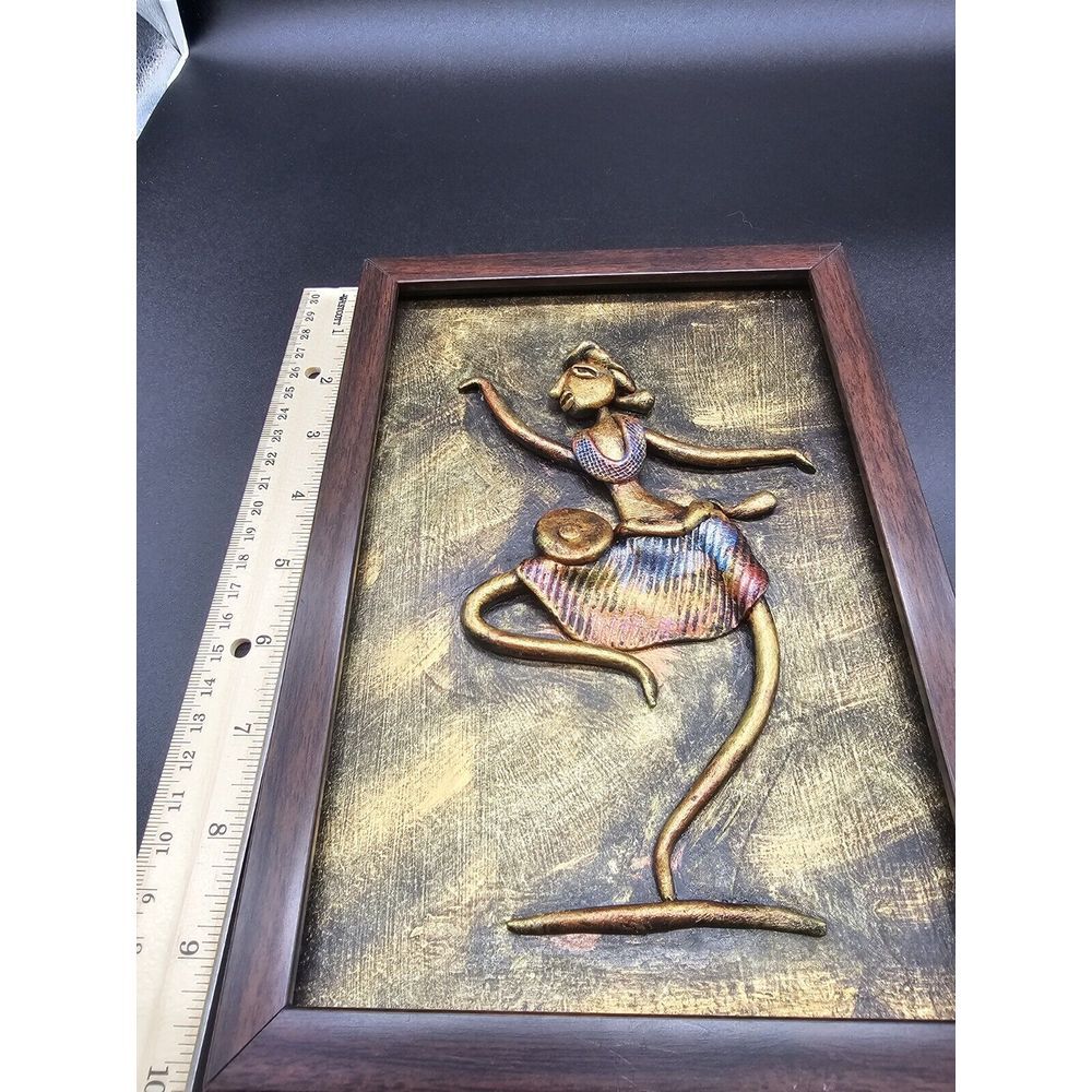 Handcrafted‎ Artwork From India Woman Dancing  Dancer Ballet Ballerina Cultural - Picture 5 of 6